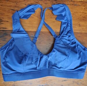Bleu Rod Beattie | Women Blue Rufflicious Bikini Top 36D